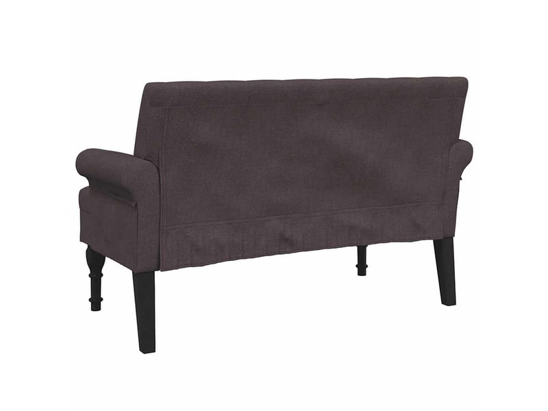  Banc salon, banc interieur avec dossier marron foncé 120x62x75,5 cm tissu  - Conforama E