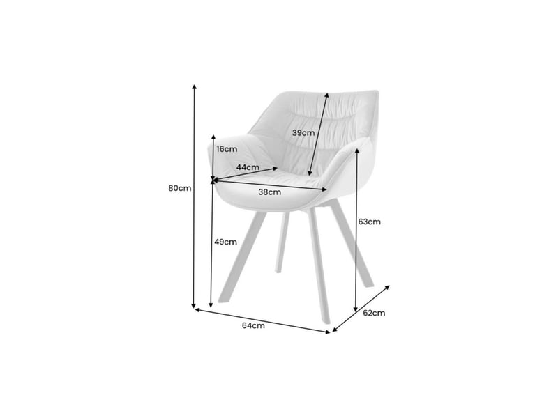  Lot de 2 chaises design comfy pivotantes à 180° en velours beige champagne et pieds noirs  - Conforama C