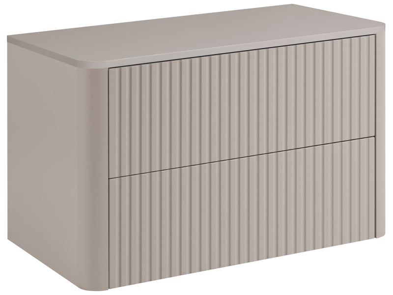  Plan de travail linea 80 cm cachemire mat pour meuble de salle de bain avec angles arrondis  - Conforama R