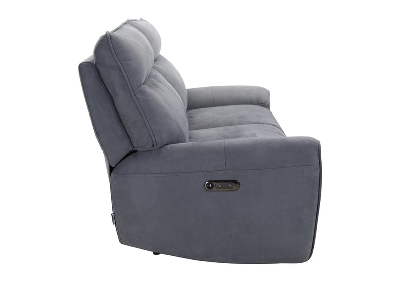  Canapé relax motorisé 3pl tissu microfibre gris anthracite – connor  - Conforama E