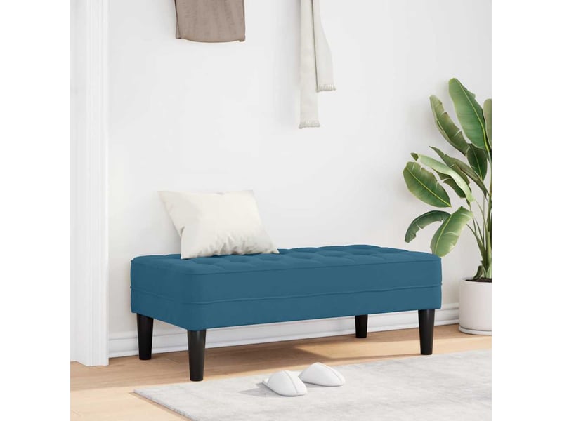  Banc chambre, bout de lit bleu 113x57x39 cm velours  - Conforama B