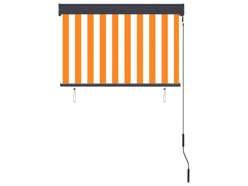  Store enrouleur, store roulant d'extérieur 100x250 cm blanc et orange cf47289  - Conforama D