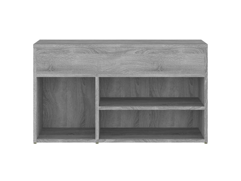  Banc à chaussures, meuble à chaussures sonoma gris 80x30x45 cm bois d'ingénierie  - Conforama E