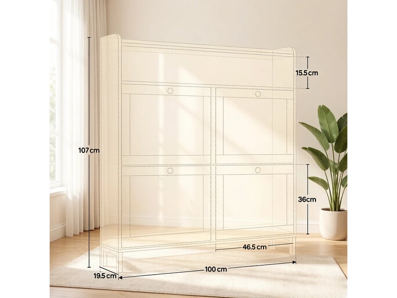 Meuble à chaussures modèle slim, armoire étroite élégante, rangement salon pratique 1 pièce - Conforama C