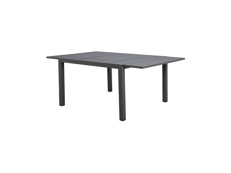  Ensemble table de jardin carrée 120180cm + 8 fauteuils gris - lacanau  - Conforama C