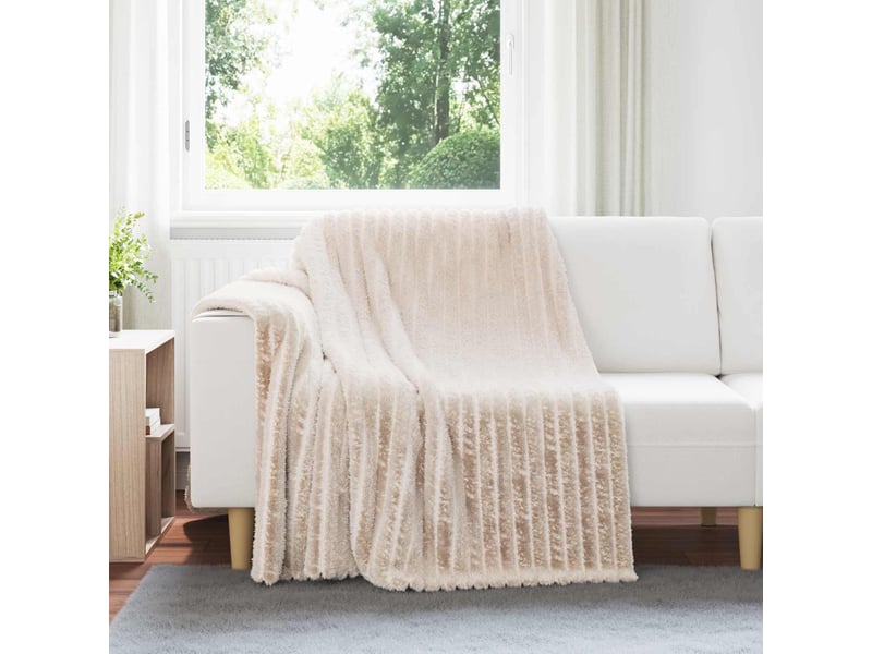 Couverture jetée de canapé 6 pcs beige 200x150 cm 4.75 kg polaire - Conforama B