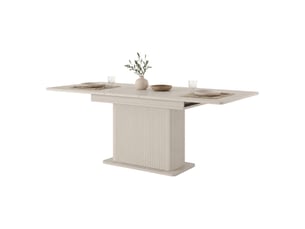 Table extensible kariteni, 8 places, 160x90x75h cm beige