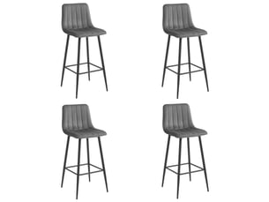 tabouret de bar  <strong>SANS MARQUE</strong>  - gris hauteur d'assise 76 cm vendu Par 4