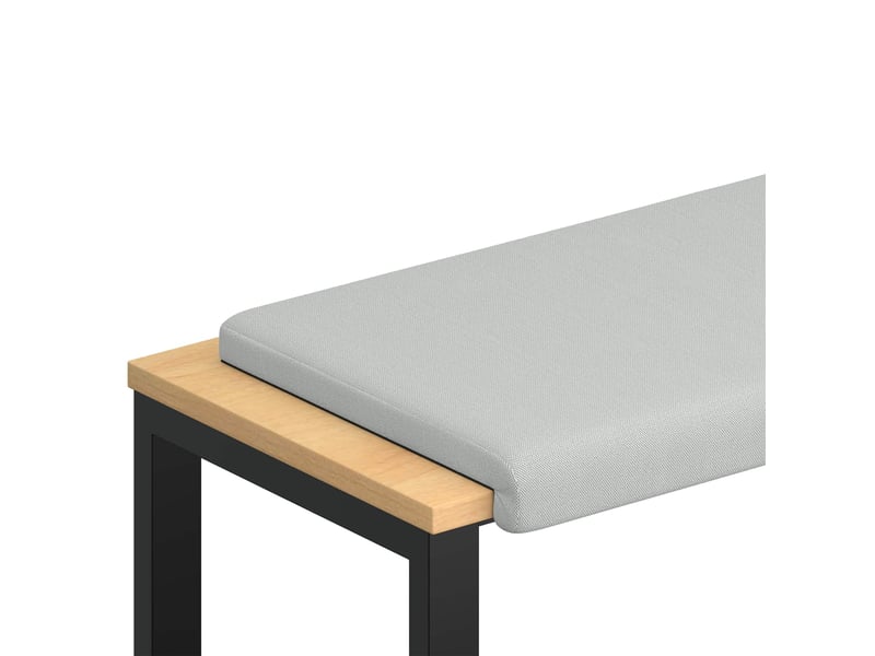  Coussin de banc, coussin d'assise, coussin de canapé velours texturé gris clair profondeur 35 cm cf53923  - Conforama A