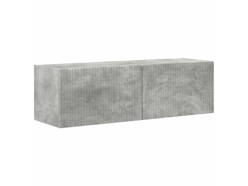 Meuble tv - banc tv - meuble de rangement mural 98 x 31 x 29,5 cm béton bois d'ingénierie  - Conforama A