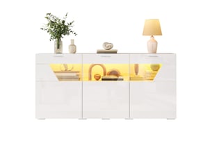 Buffet 3 porte(s) 0 tiroir(s) - 160 cm coloris blanc