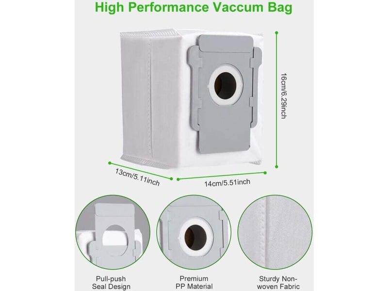  Enowelir 10 sacs à poussière pour irobot roomba i7i3i4i6i8s9j7e5e6, compatibles clean base  - Conforama B