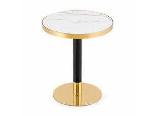 Table basse rond(e) coloris blanc MEUBLIV  - 60 cmx60 cm