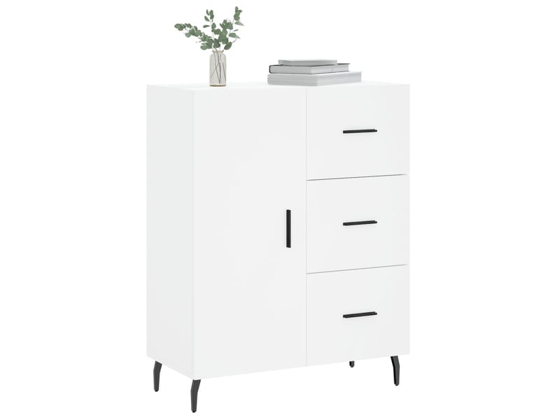  Buffet - bahut - meuble de rangement blanc 69,5x34x90 cm bois d'ingénierie  - Conforama C
