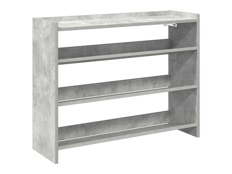  Meuble à chaussures, étagère à chaussures gris béton 80x25x62 cm bois d'ingénierie  - Conforama A