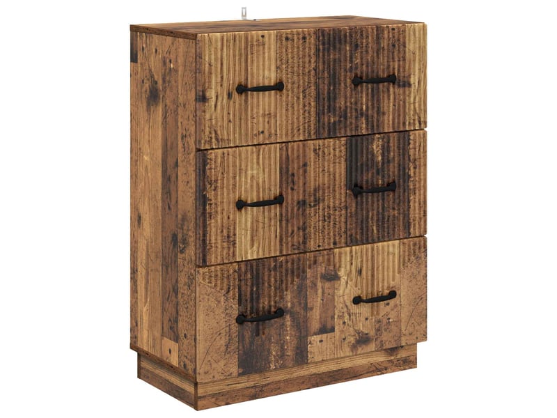 Armoire de rangement bureau, armoire à tiroirs bois ancien 66 x 34,5 x 87 cm - Conforama A