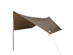 Bâche de camping, bâche de tente marron 438x376x212 cm imperméable
