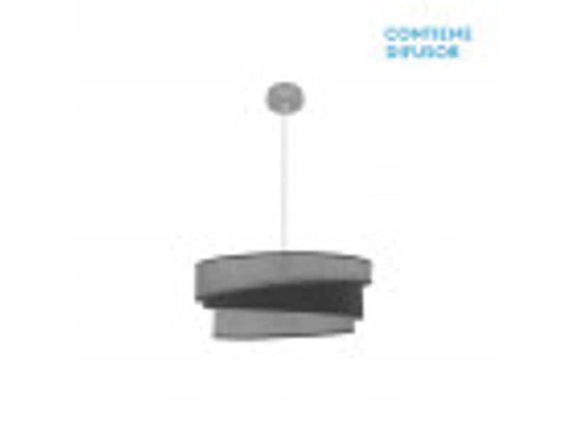  Suspension fabrilamp hara gris 2 x e27 ø 50 cm 179895028 - Conforama B