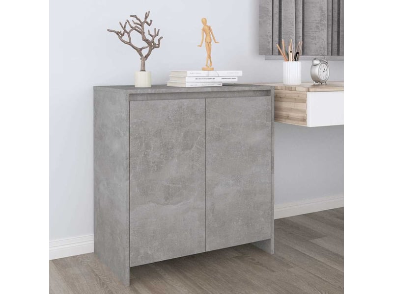  Buffet - bahut - meuble de rangement gris béton 70x41x75 cm bois d'ingénierie  - Conforama B