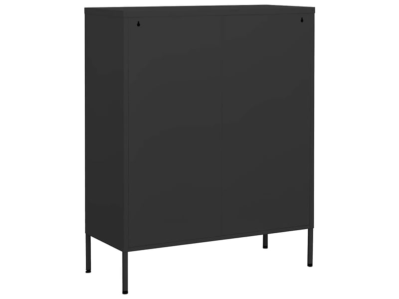  Armoire de rangement, rangement bureau anthracite 80x35x101,5 cm acier shl3753  - Conforama E