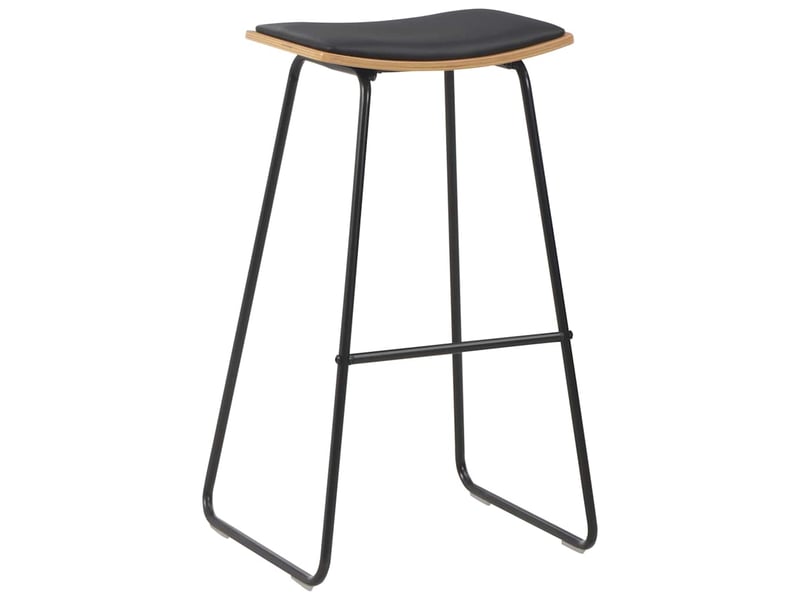  Lot de 2 tabouret de bar, chaise de bar noir similicuir shl3526  - Conforama A