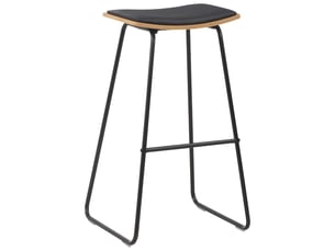Lot de 2 tabouret de bar, chaise de bar noir similicuir shl3526