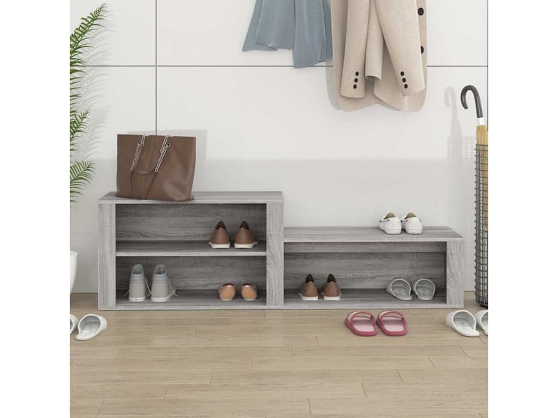  Meuble à chaussure, armoire à chaussures sonoma gris 150x35x45 cm bois d'ingénierie  - Conforama C
