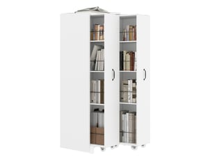 Bibliotheque coloris blanc <strong>VIVRYN</strong> <strong></strong> - 41 cm x 158 cm