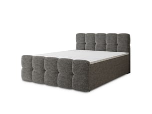 Lit avec rangement 140x200 cm <strong>MASSENO</strong> <strong></strong> coloris gris