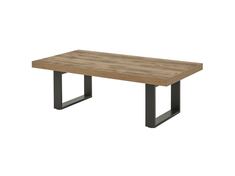  Table basse aspect chêne artisan piètement x métal poudré noir - osam OSAM - Conforama A