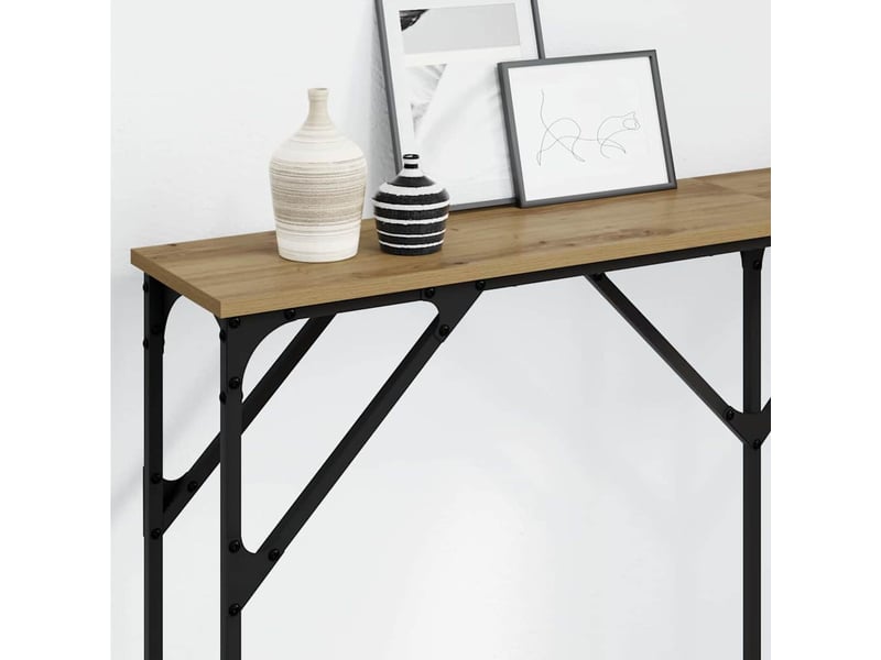  Table console - table d'appoint - table d' entrée chêne artisanal 140 x 23 x 75 cm  - Conforama D
