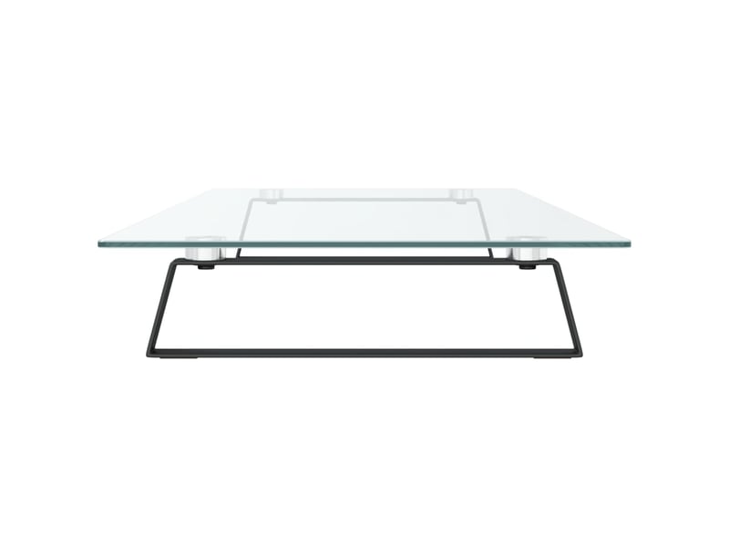  Support de moniteur table meuble bureau 100 x 35 x 8 cm verre trempé et métal noir 02_0044853  - Conforama C