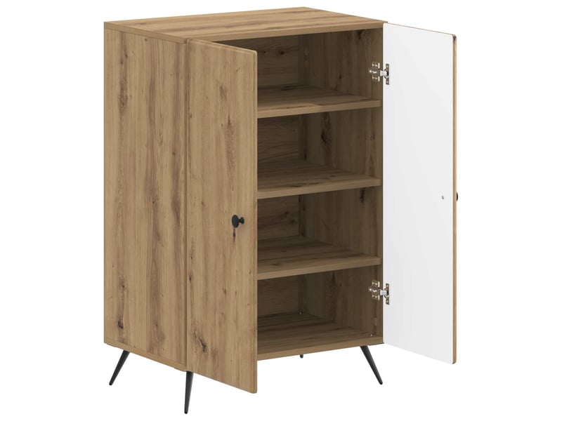  Meuble à chaussure, cabinet à chaussures breda 59,5x39,5x90 cm chêne artisanal  - Conforama C