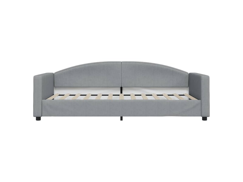  Lit simple- lit adulte -  lit de repos sans matelas gris clair 90x200 cm tissu  - Conforama B
