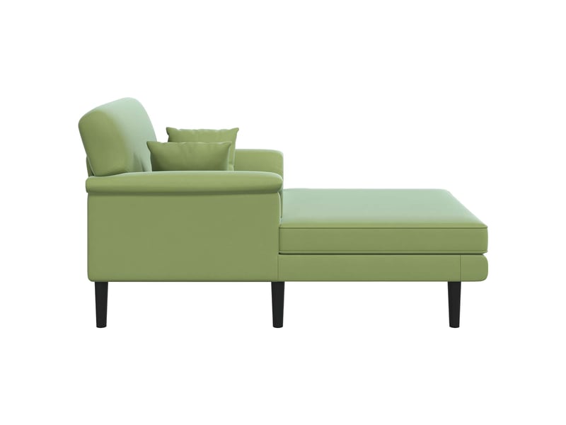  Chaise longue, chaise de salon vert clair velours cf28629  - Conforama D