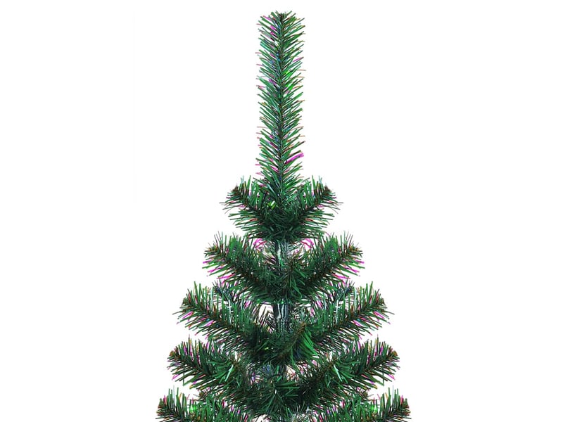  Sapin de noël - arbre de noël artificiel pointes iridescentes vert 210 cm pvc  - Conforama C