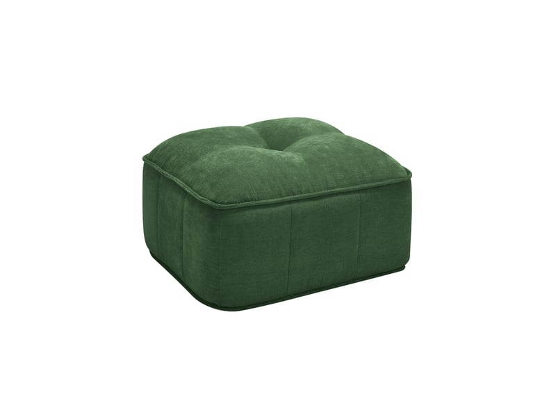 Pouf repose-pieds 76x69x46 cm en polyester vert - Conforama A