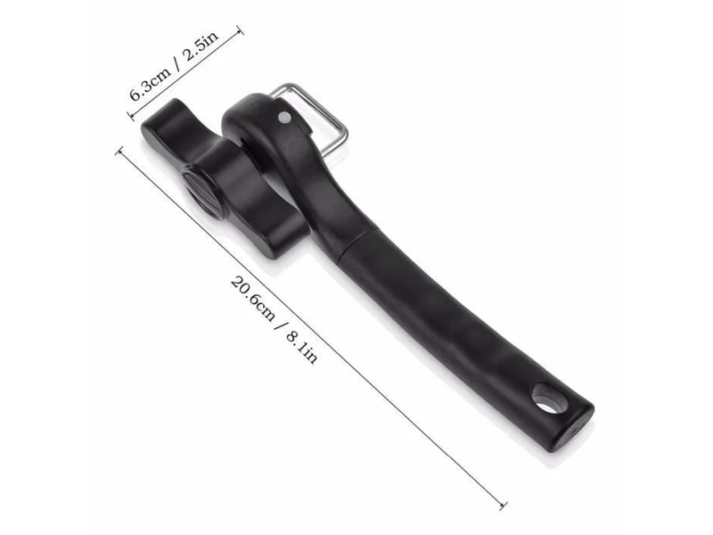 Ouvre-boîte manuel en acier inoxydable – bord lisse, ouvre-bouteille avec poignée antidérapante et bouton rotatif ergonomique pour seniors - Conforama B
