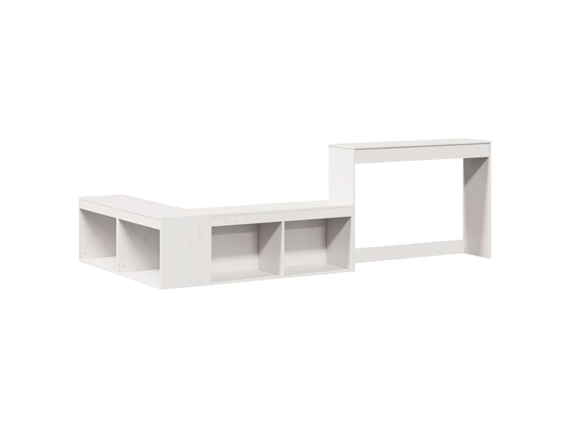  Table de chevet - cabinet de chevet - table de nuit avec bureau blanc bois de pin massif  - Conforama B