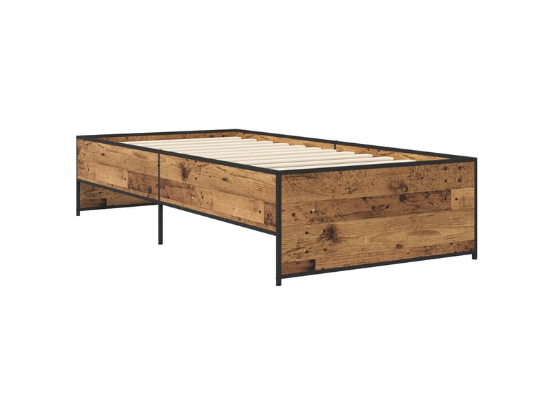  Lit simple- lit adulte -  cadre de lit bois ancien 80 x 200 cm bois d'ingénierie  - Conforama B