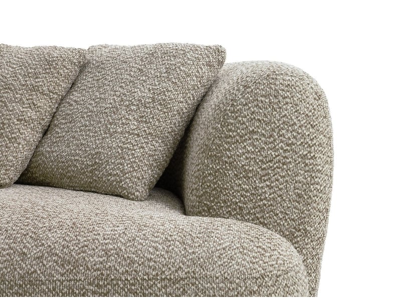  Canapé méridienne en velours texturé taupe uriel - angle gauche S409-M3-TAU - Conforama E