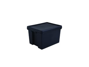 Boîte stockage en plastique noir 40 x 50,5 x 32 cm 45l