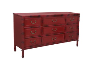 Buffet en bois rouge 155x45x81 cm h