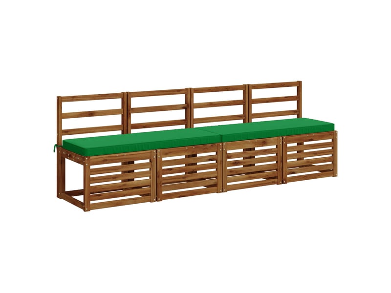 Lot de 2 coussins de banc, coussins d'assise vught 100 % polyester vert cf58197  - Conforama C