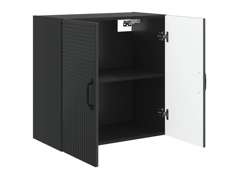  Armoire murale salon, meuble de rangement noir 59 x 31 x 60 cm bois d'ingénierie shl1198  - Conforama C