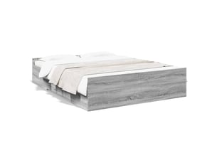 Lit 2 places 140x200 cm    coloris gris