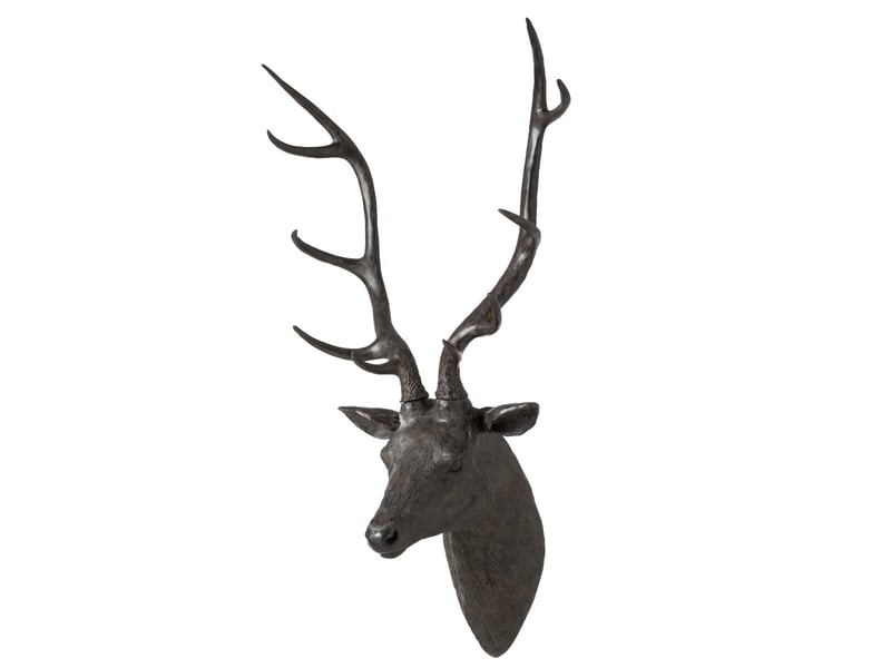  Suspension murale tête de cerf aurel 103cm noir  - Conforama B