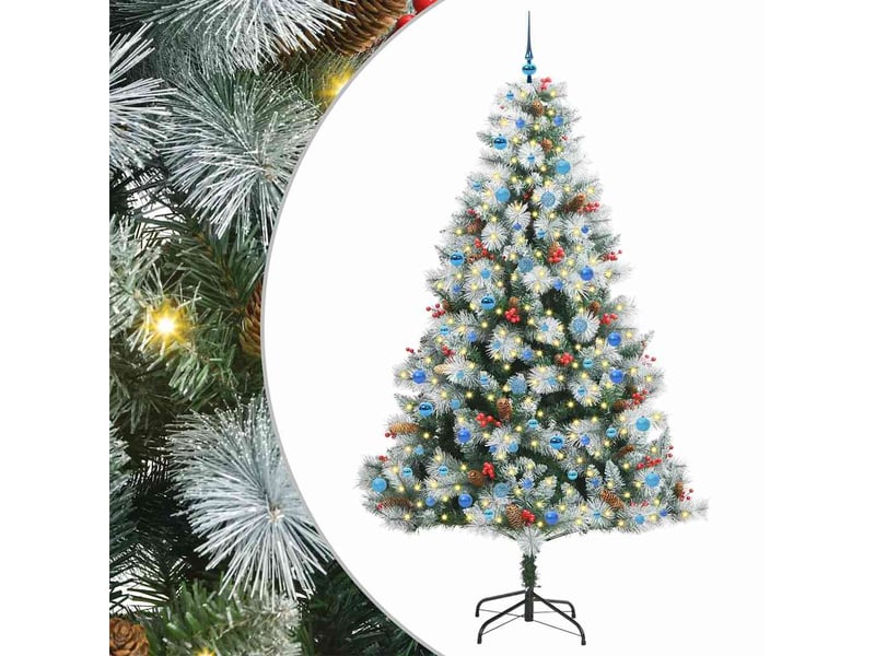 Sapin de noël, arbre de noël artificiel vert et blanc 240 cm cf61501 - Conforama A