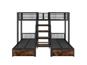 Lit superposé 90x200 cm ARVELLA   coloris noir