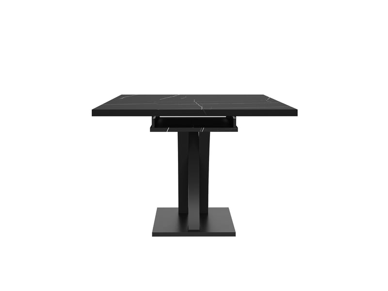 Table à manger extensible,120x80x76 cm,jusqu'à 6 personnes,mdf,noir et blanc - Conforama D